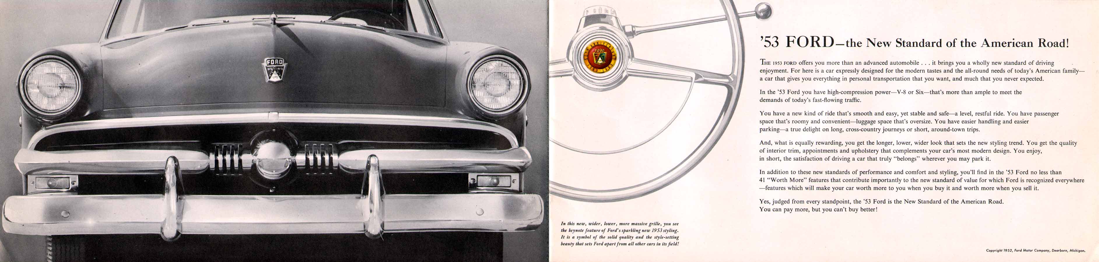 1953 Ford Brochure Page 1